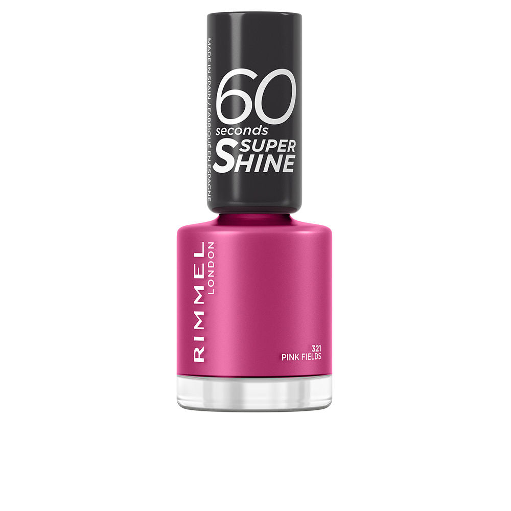 8 ml pink high-gloss nail polish bottle with precision brush, fast-dry formula, Unisex
