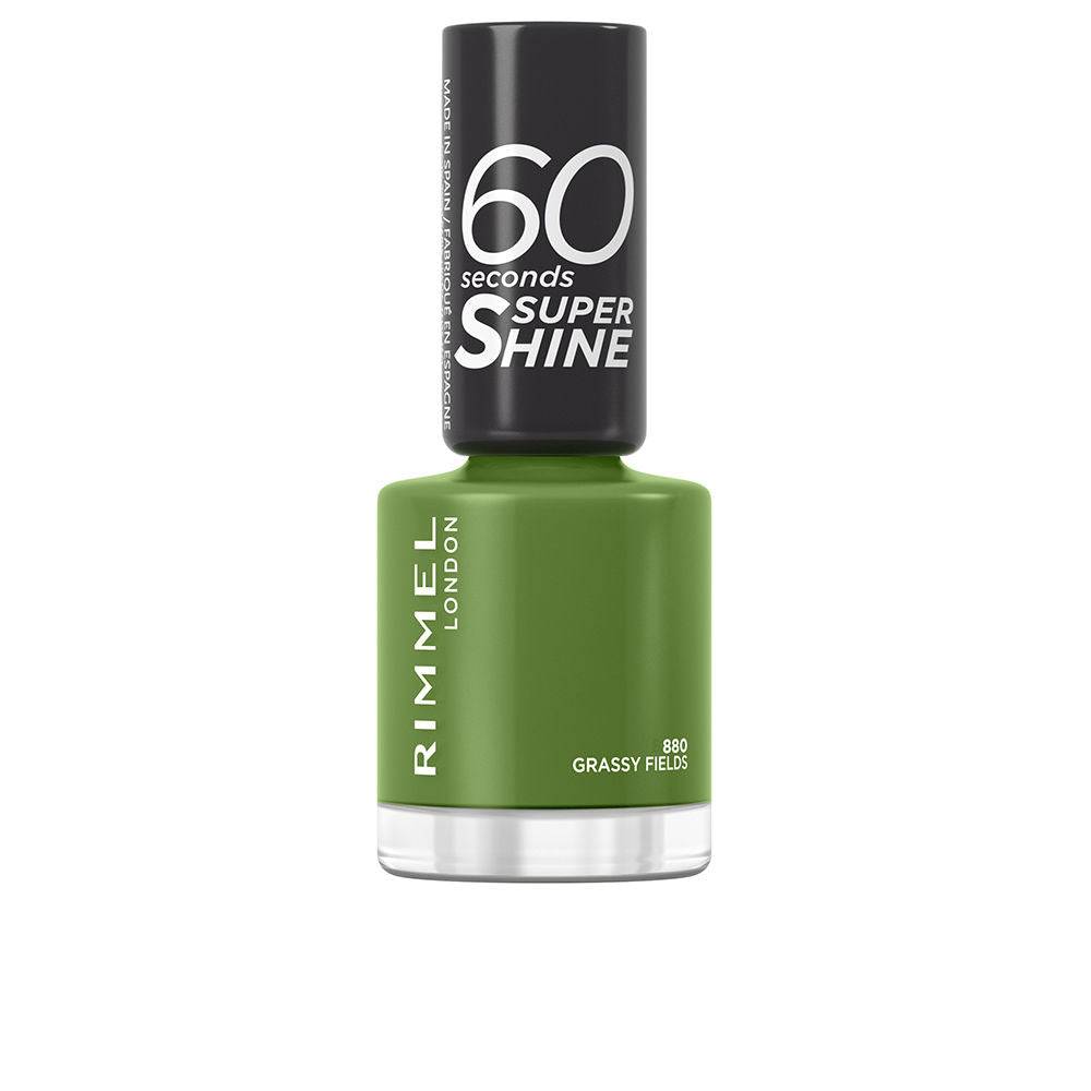 8 ml bottle of fast‑dry high‑gloss nail polish in grassy green shade