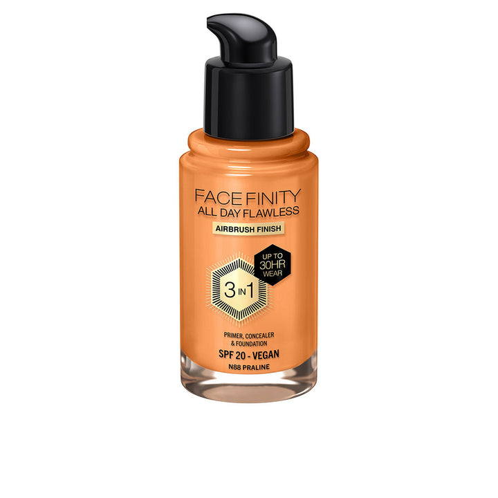 30 ml liquid foundation bottle in shade 88‑Praline, matte finish
