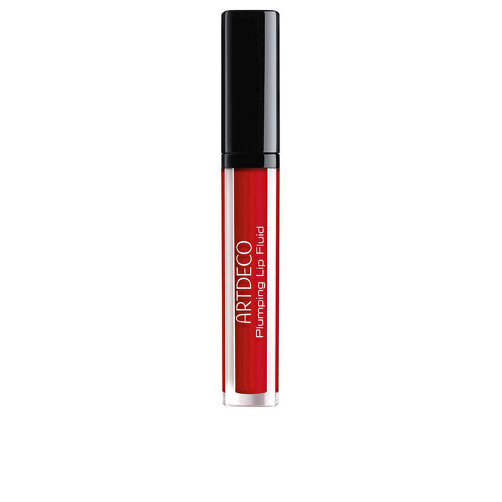 3 ml glossy plump lip fluid in sheer fiery red, non-sticky finish