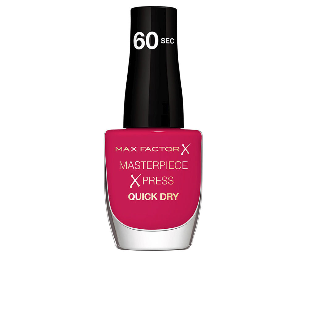 8 ml pink fast‑dry cream nail polish bottle, shade Hot Hibiscus