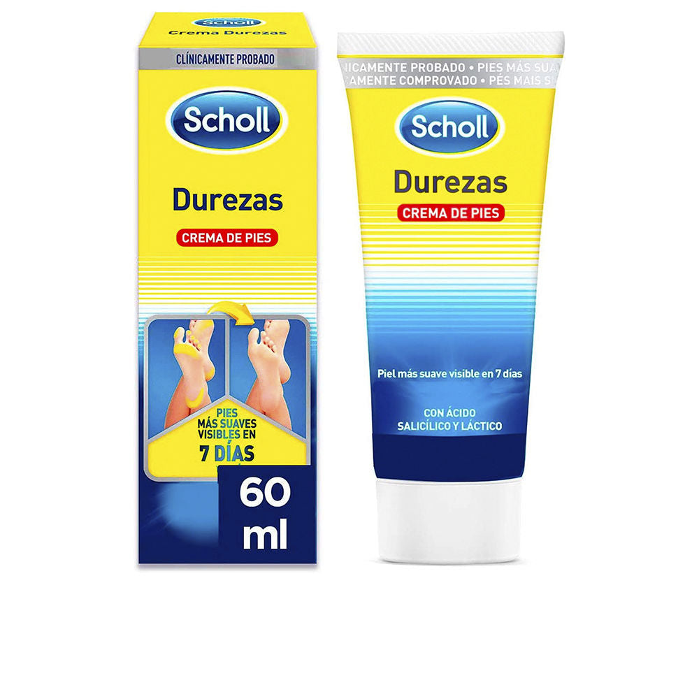 Tube of Scholl cream for treating hard calluses on feet, clinical packaging