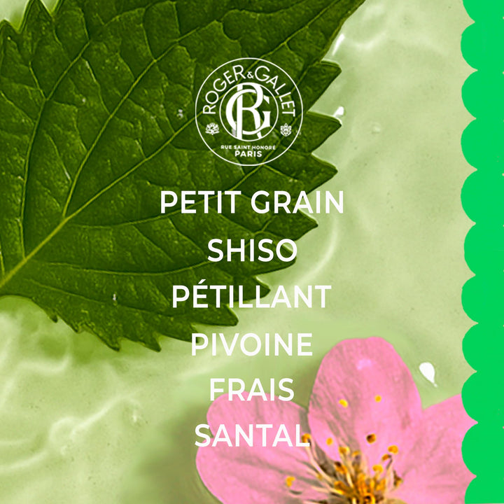 100 ml bottle of shiso and petitgrain fragrant water, Unisex aromatic mist