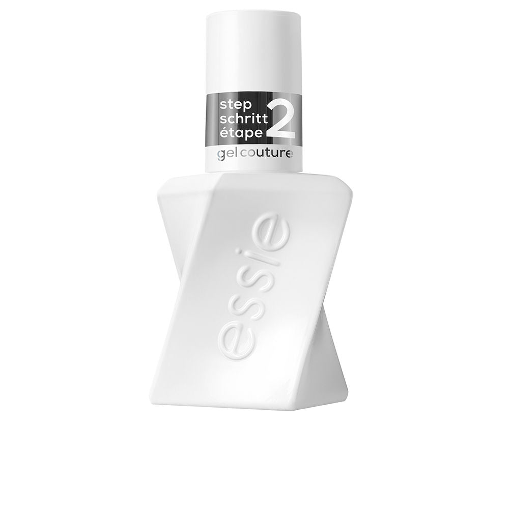 Essie Glossy white nail polish in twisted bottle with embossed name, silver label band and number 2