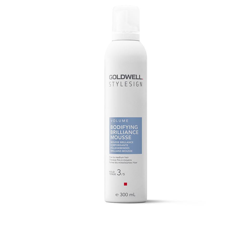 300 ml can of volumising mousse with rice-starch for lighthold and luminous finish