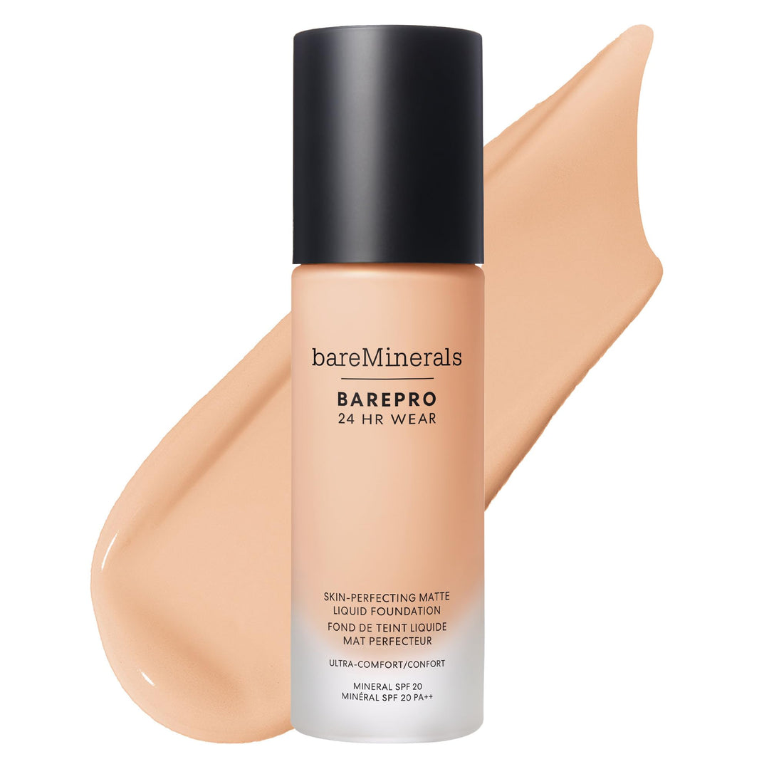 30 ml pump bottle of liquid matte mineral foundation, Fair 17 Neutral, Unisex