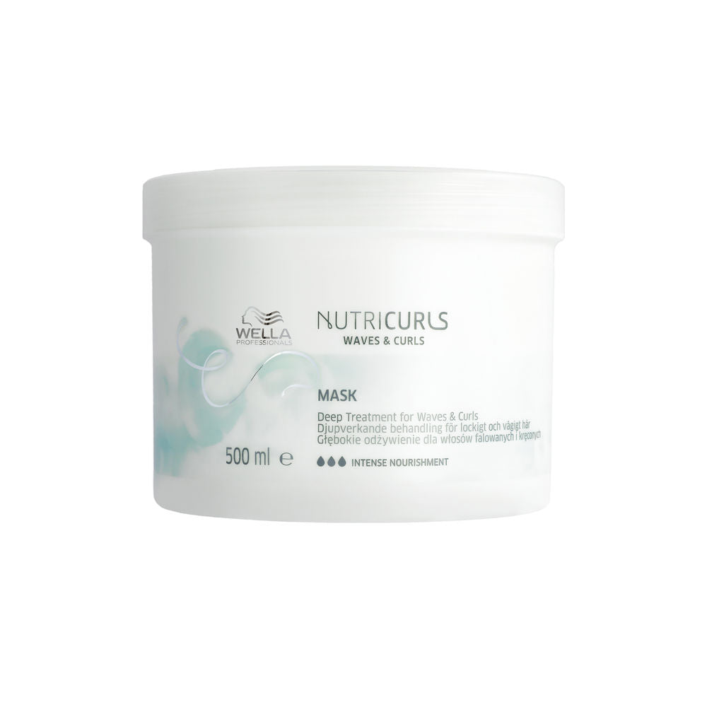 500 ml jar of Nutricurls nourishing curl mask for Unisex curly and wavy hair