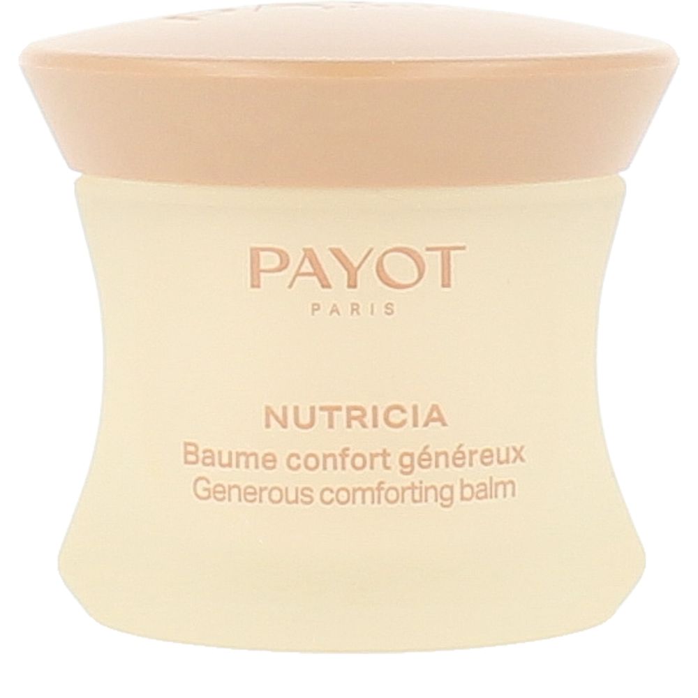 Payot Beige and light-brown minimalist plastic balm container with curved shape and matching lid