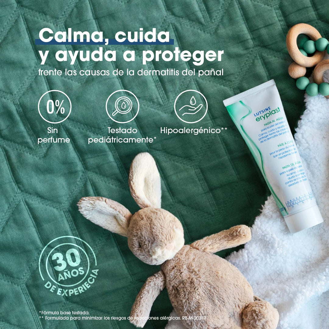 Tube of Lutsine Eryplast Water Paste for soothing and protecting baby skin