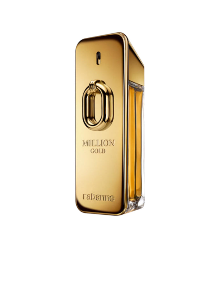 Gold sculpted bottle, 100 ml, woody-amber fragrance for Man with mandarin and cedar