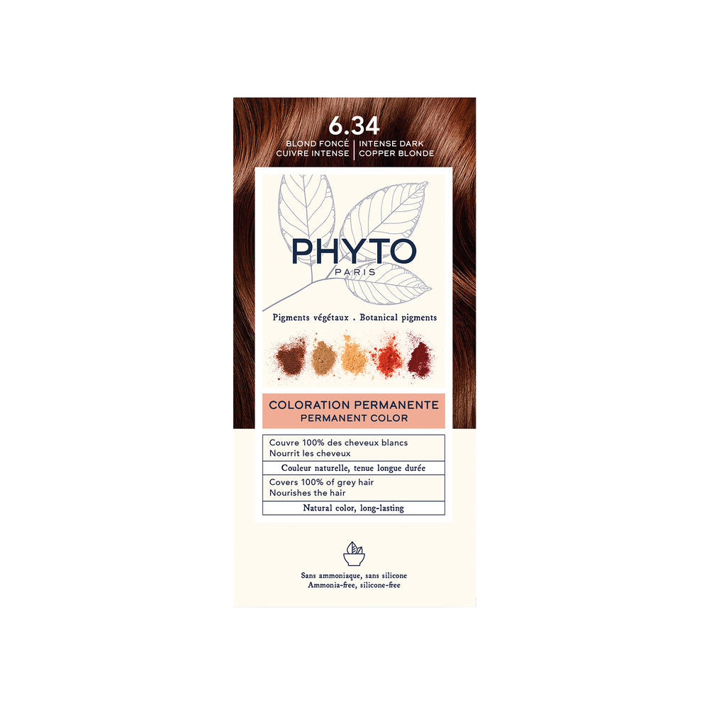 Boxed dark copper blonde cream tint; gel‑cream, ammonia‑free, 4 units