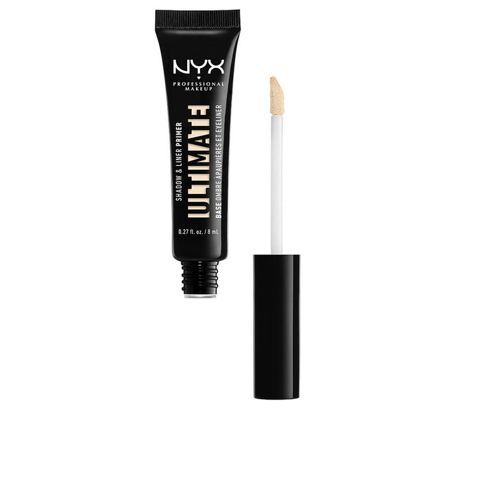 Small 8 ml tube cream eye primer with arrow applicator, light shade, vegan