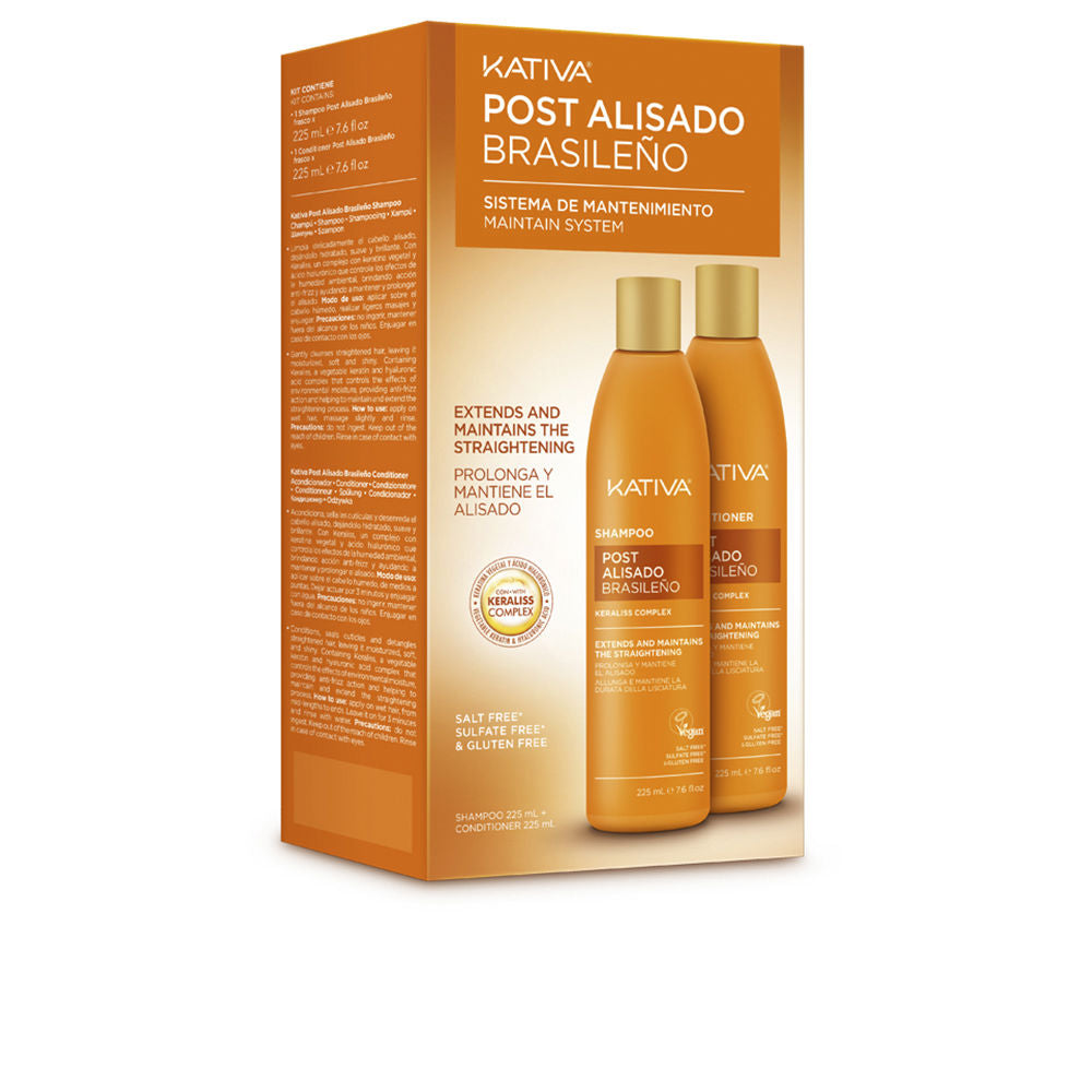 Two-piece shampoo and conditioner set in neutral packaging for Unisex smoothing routine
