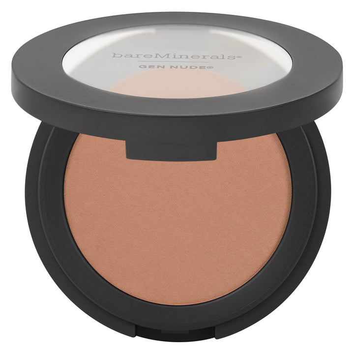 Compact mineral powder blush in beige, finely milled 6 g pan
