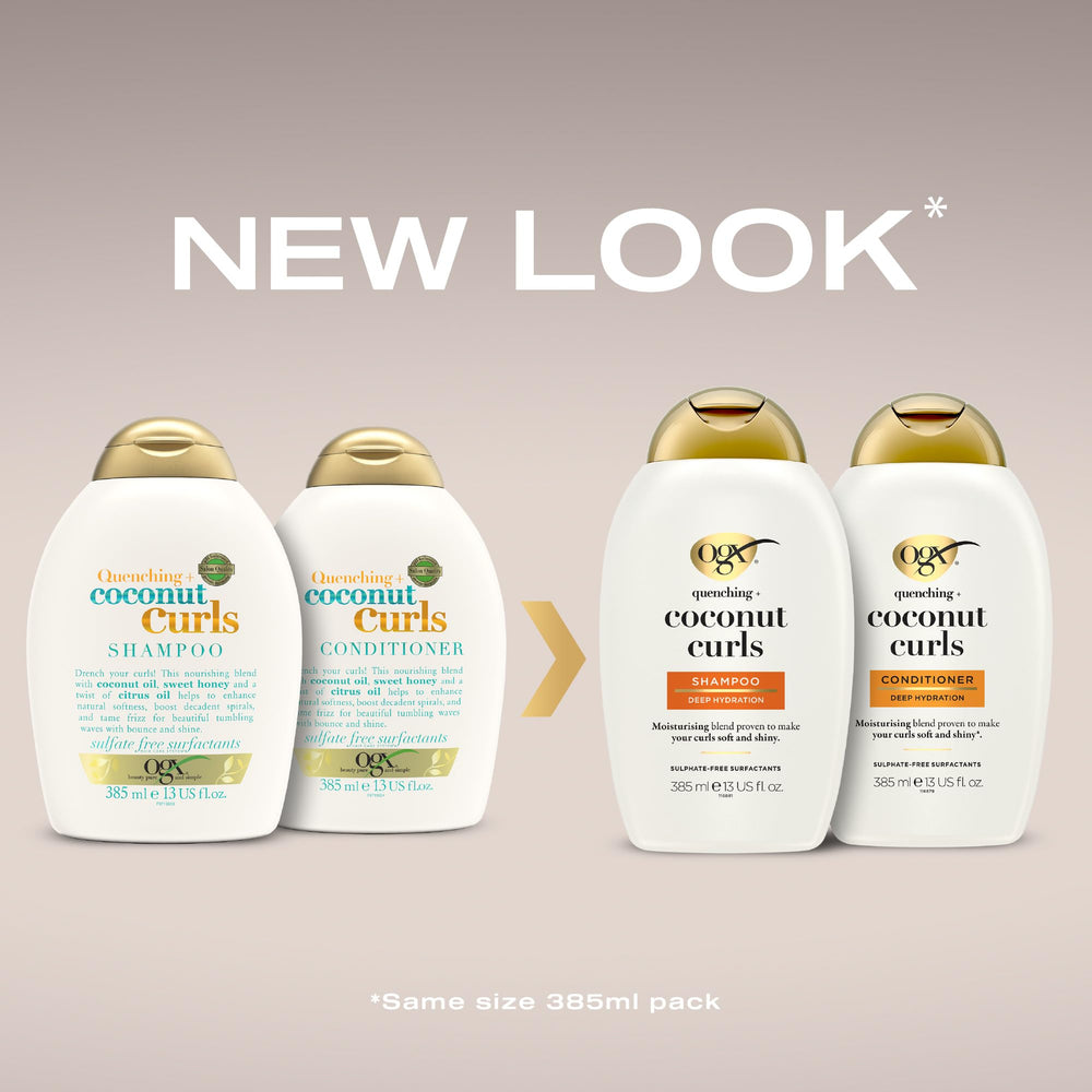 Bottle of coconut and honey curl shampoo, 385 ml, Unisex hair care