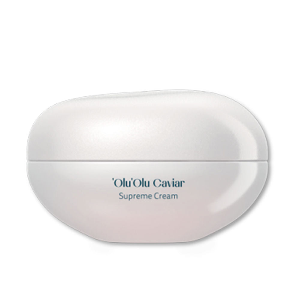 Declaré White oval plastic cream container with smooth surface, compact size, printed text