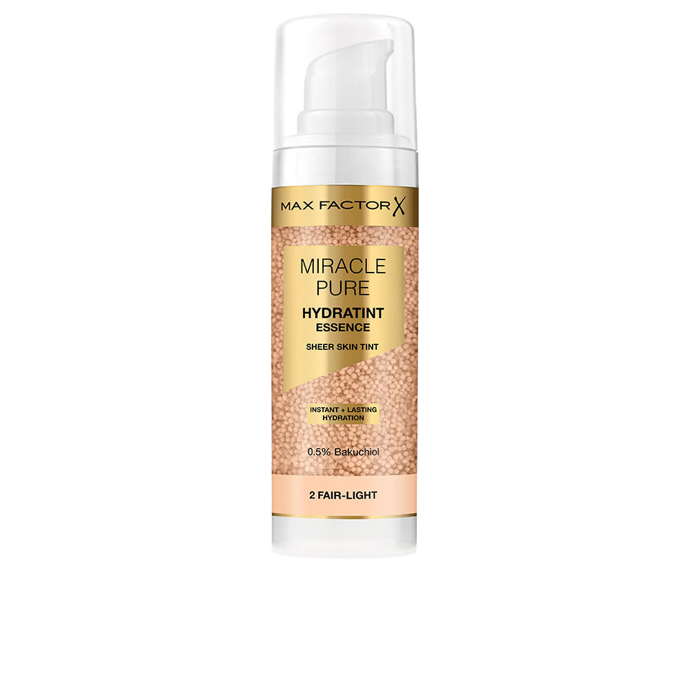 30 ml pump bottle of tinted bakuchiol serum, fair-light shade