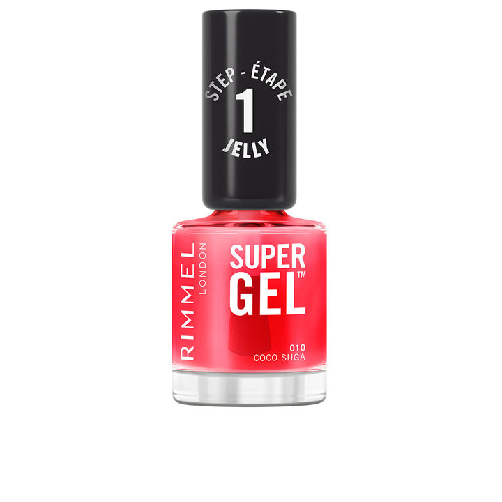 12 ml soft pink gel-effect nail polish bottle, high-shine finish