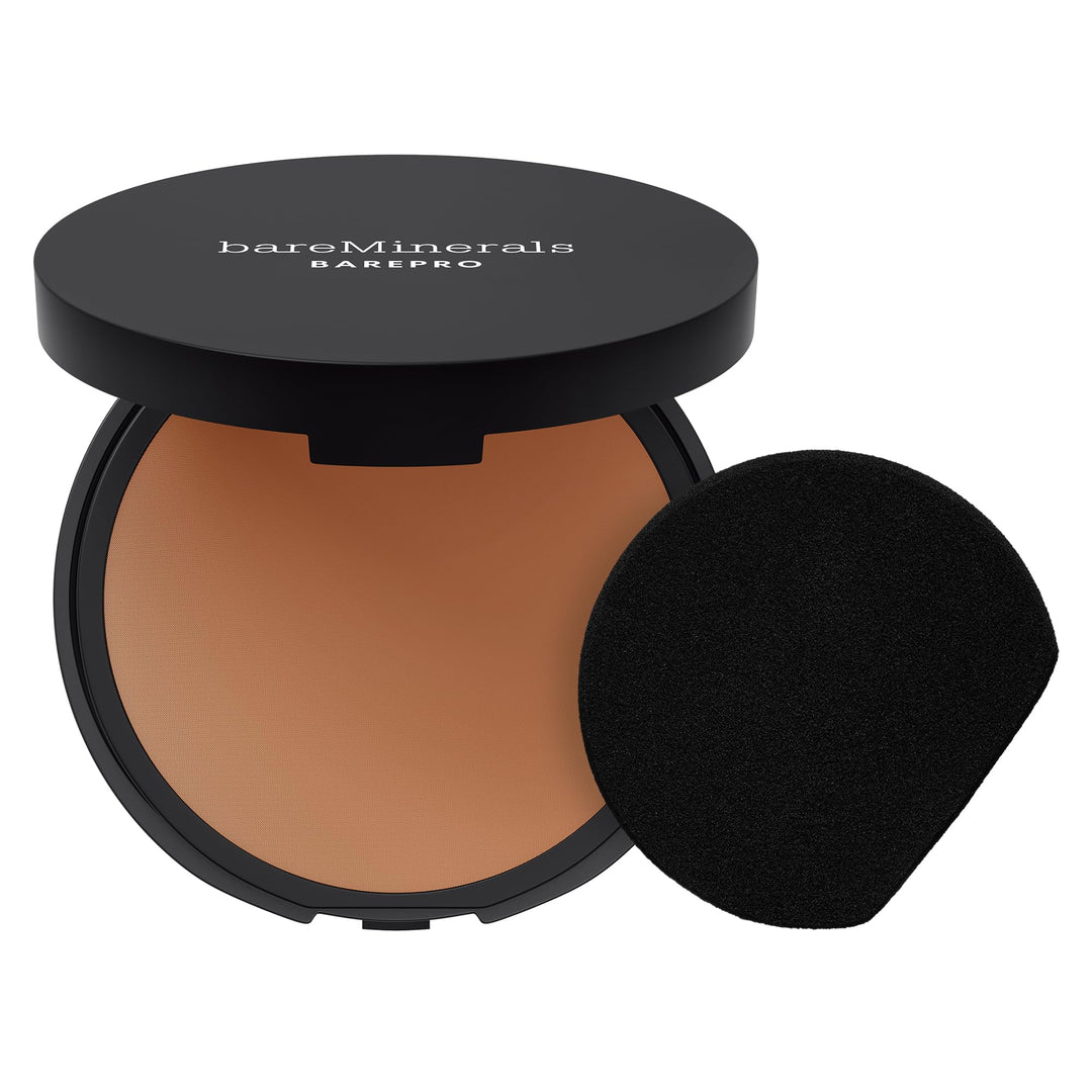 Compact powder foundation in shade 45‑Medium Deep Neutral, 8 g, matte finish