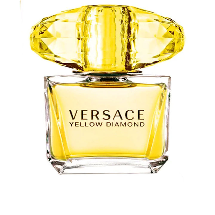 Yellow-hued perfume bottle, 90 ml, citrus and floral notes emphasised