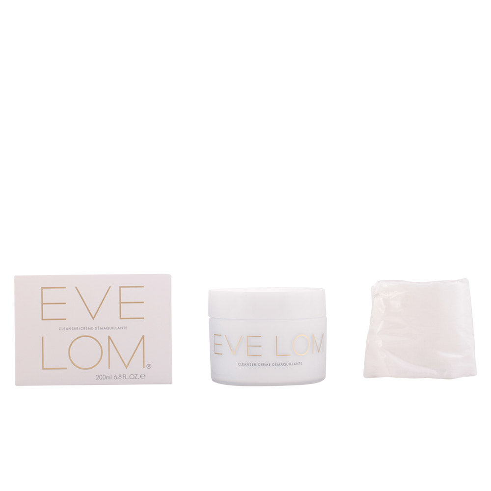 Jar of Eve Lom 5-in-1 cleansing balm with creamy texture and elegant packaging