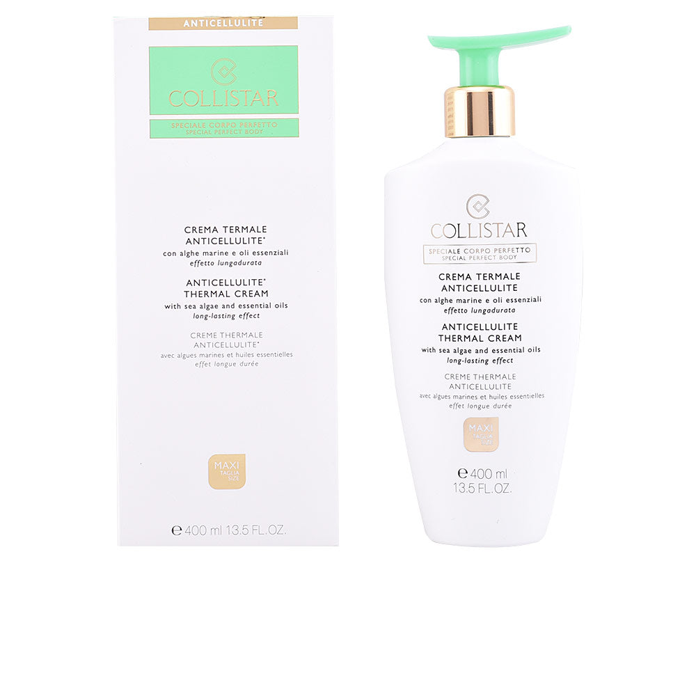 400 ml pump cream jar with silky texture, thermal water and botanical extracts