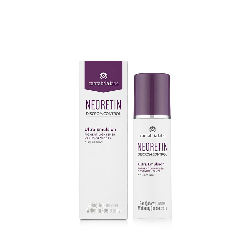Tube of Neoretin Discrom Control Ultra emulsion for uneven skin tone and dark spots
