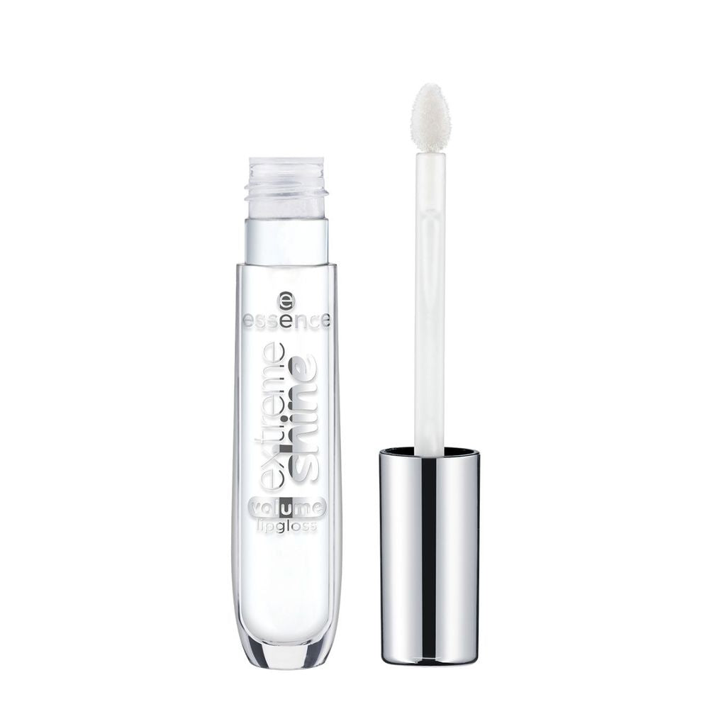 Small 5 ml clear gloss tube with high-shine pink gel, recycled-plastic cap