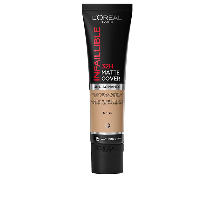 30 ml matte longwear liquid foundation, warm undertone shade, pump bottle