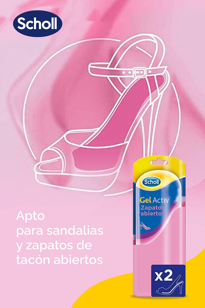 Scholl Clear gel shoe insole with raised textured bumps, curved arch support and cushioned heel pad