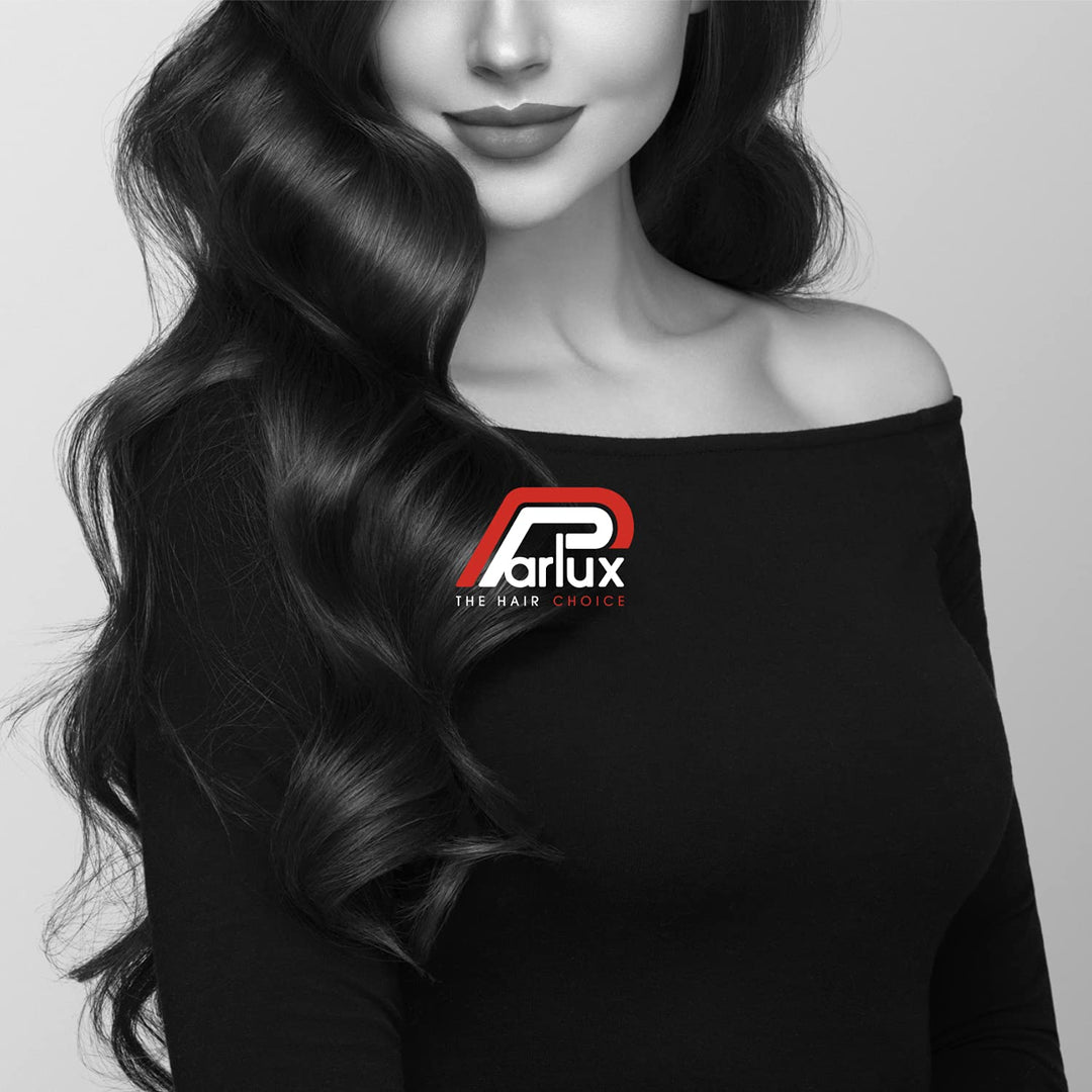 Black professional hairdryer with long nozzle and 3 m cable, ergonomic handle
