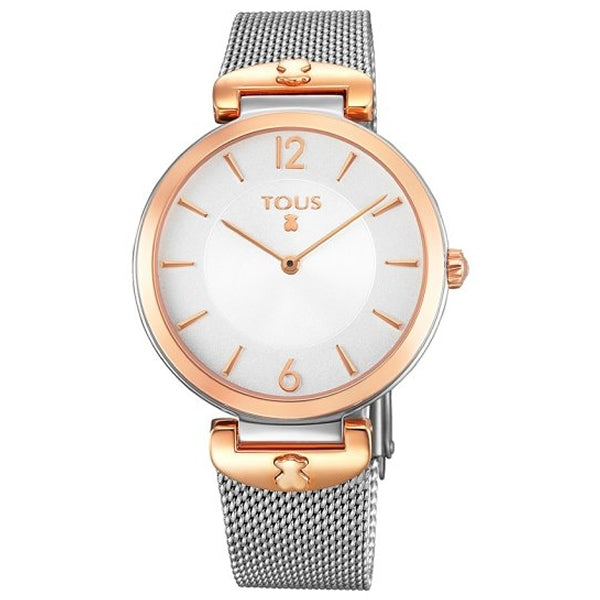TOUS Rose Gold & Silver Mesh Watch