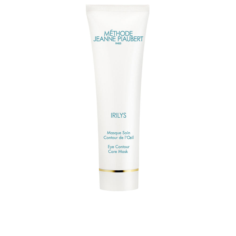 Jeanne Piaubert White minimalist tube-shaped eye contour mask in plastic with a gold band near base, sleek modern design