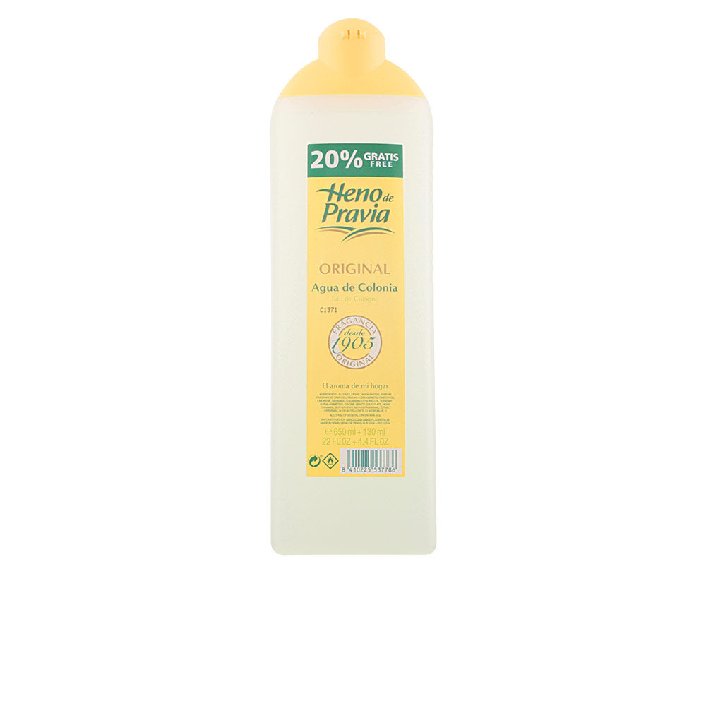 Classic Heno de Pravia eau de cologne bottle evoking floral-citrus freshness