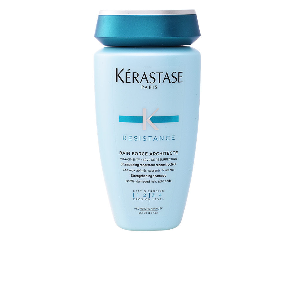 250 ml bottle of reconstructing keratin repair shampoo for damaged Unisex hair
