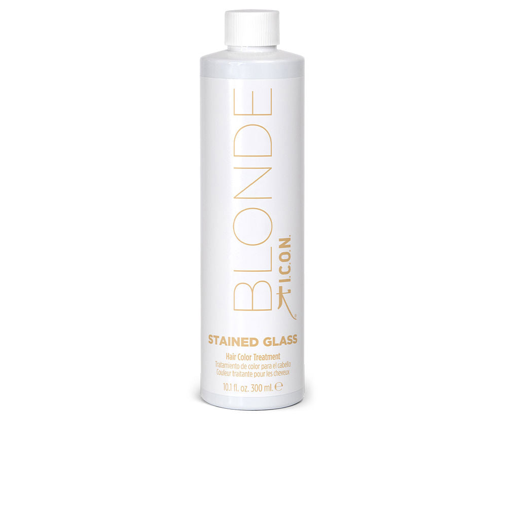 300 ml bottle of Beachy Blonde Stained Glass semi-permanent hair tint, Unisex