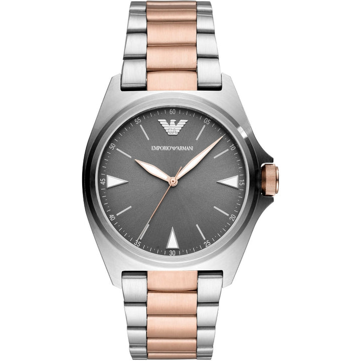 Emporio Armani Silver & Rose Gold Watch