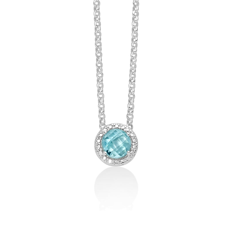 Serene Blue Elegance Pendant Necklace