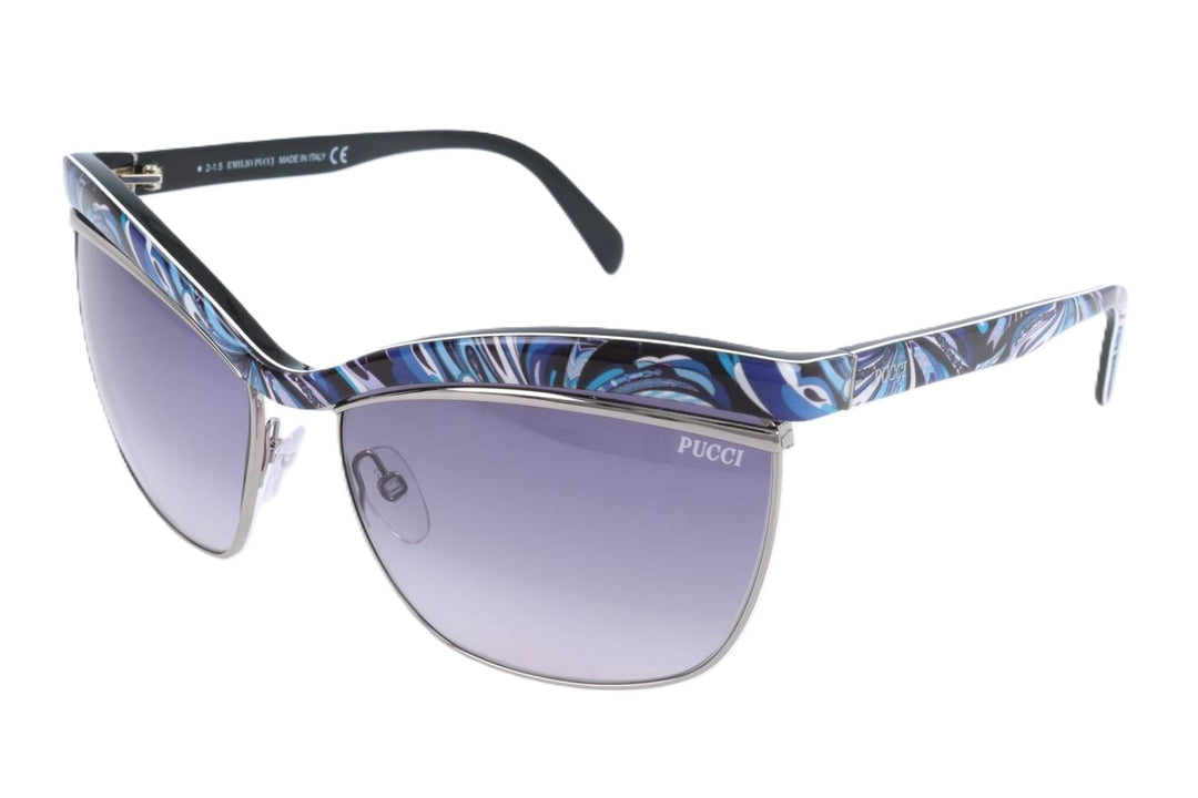 Sculptural Acetate Sunglasses with Gradient Purple Lenses