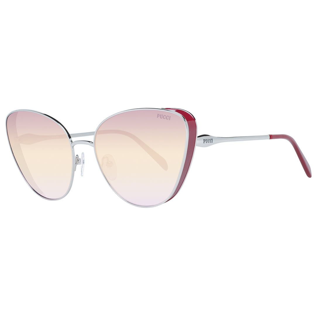 Sculpted Silver Cat-Eye with Pink Gradient Lenses