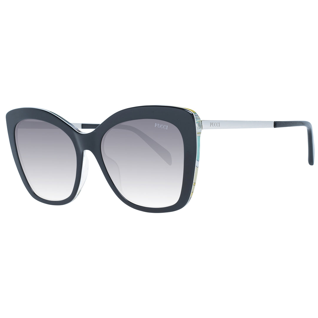 Sleek Cat-Eye Elegance in Black and Silver