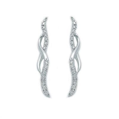 Radiant White Gold Diamond Hoop Elegance