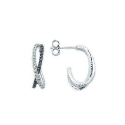 Radiant Embrace Diamond Hoop Earrings