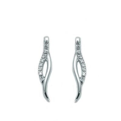 Radiant White Gold Diamond Hoop Elegance