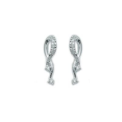 Radiant Cascade Drop Earrings with Sparkling Stones