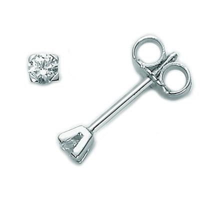 Timeless Classic Diamond Studs in White Gold and Silver