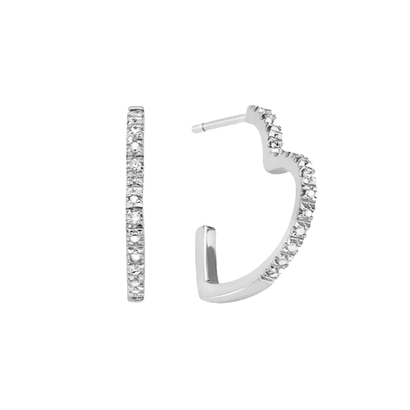 Radiant Diamond Hoop Elegance
