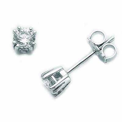Timeless Radiance Studs with Clear Gemstones