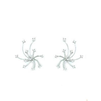 Radiant Clarity Silver Studs with Crystal Sparkle