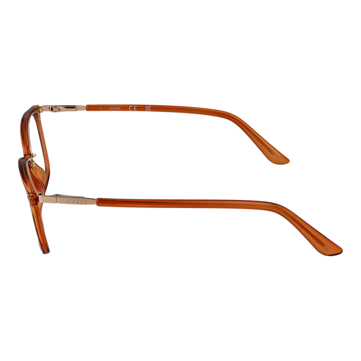 Brown full-rim rectangular eyeglasses for Women, plastic frame with metal bridge and metal hinges